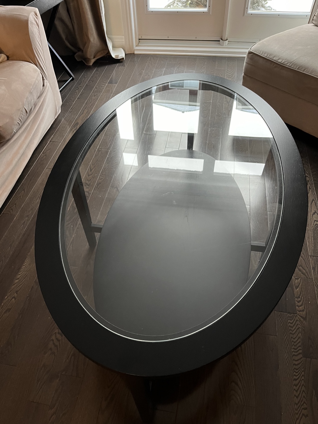 Oval Glass Top Coffee Table - photo 3