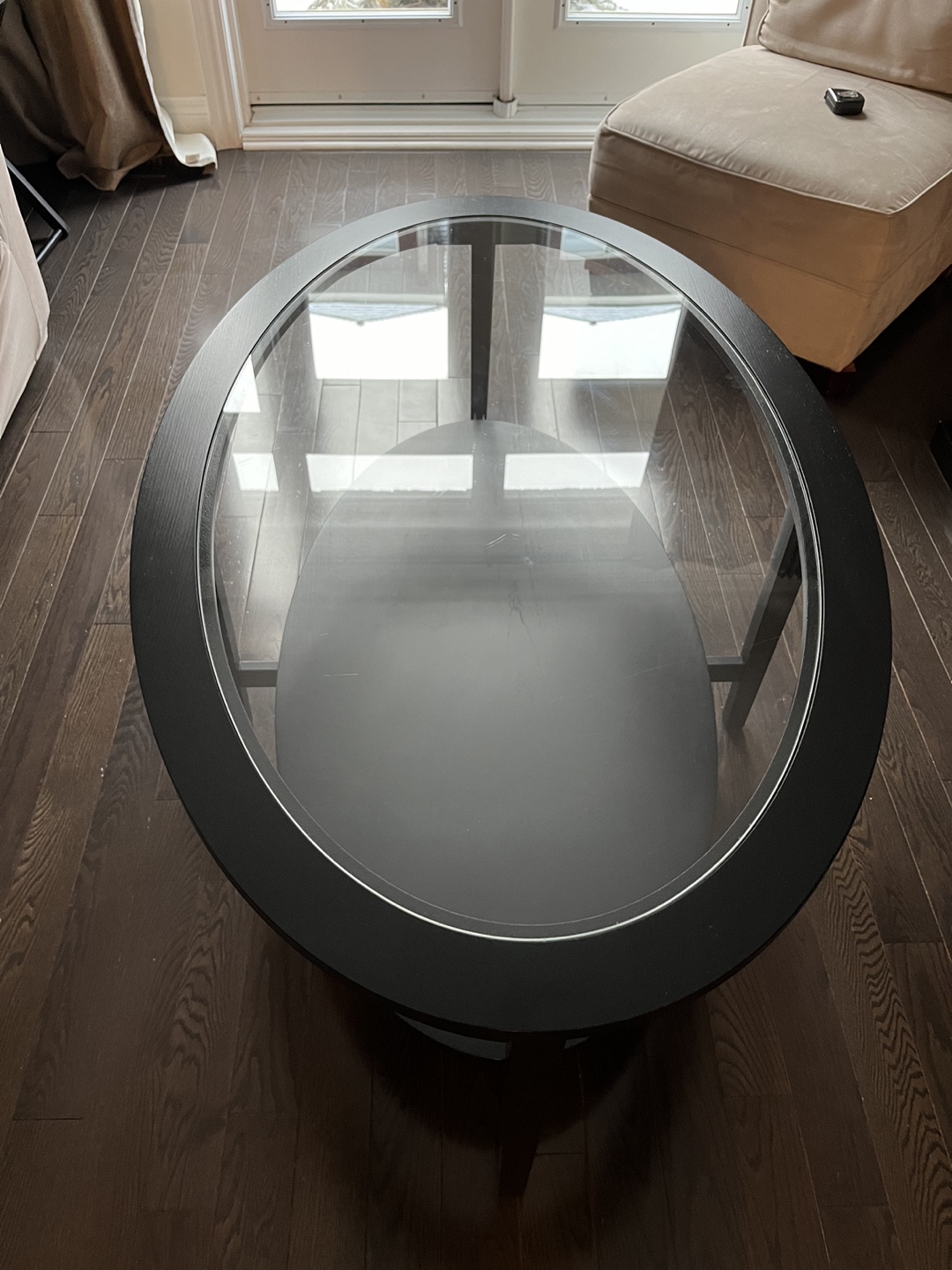 Oval Glass Top Coffee Table - photo 2