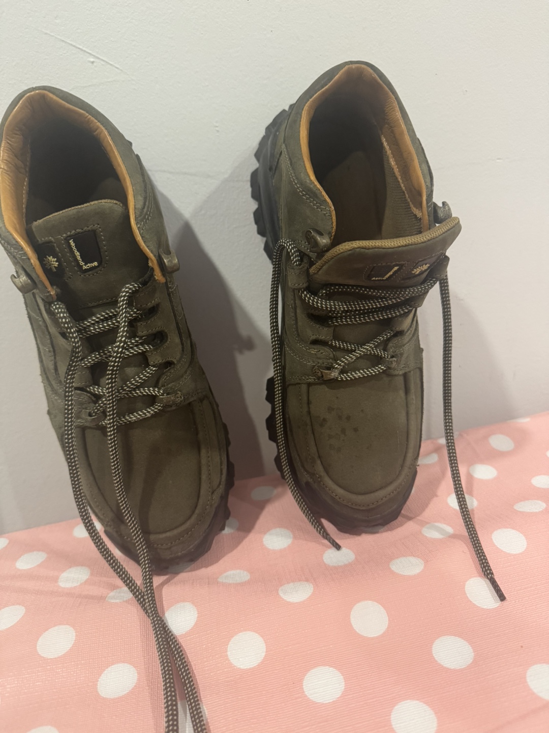 Woodland Olive Hiking boots UK size 8