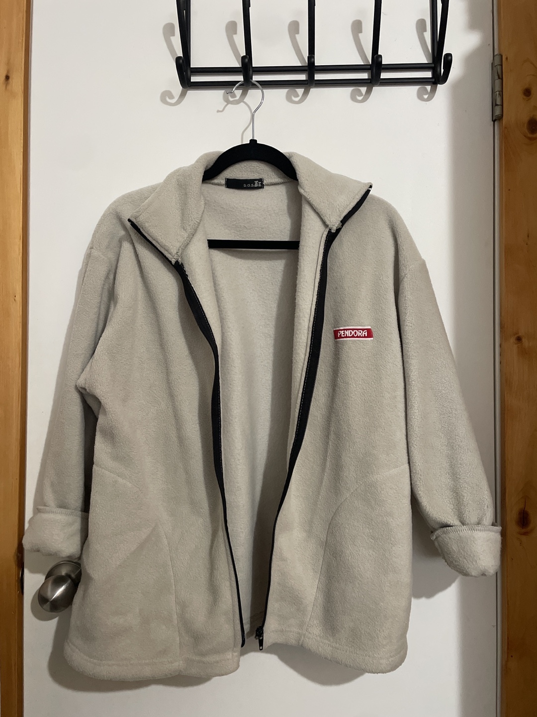 Vintage Dark Cream Coloured Fleece Jacket - photo 2