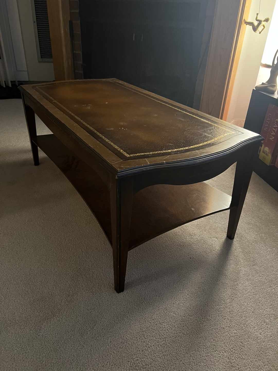 Wood coffee table