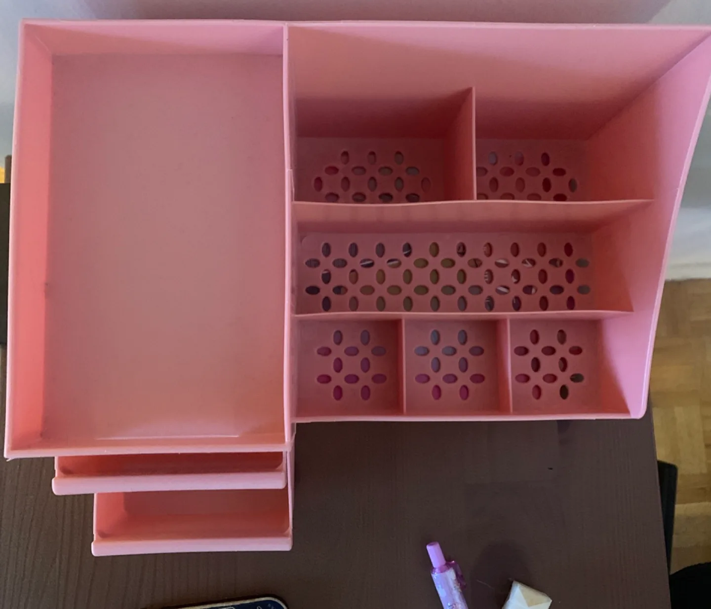 Pink Desk Organiser with Drawers image indicator(2)