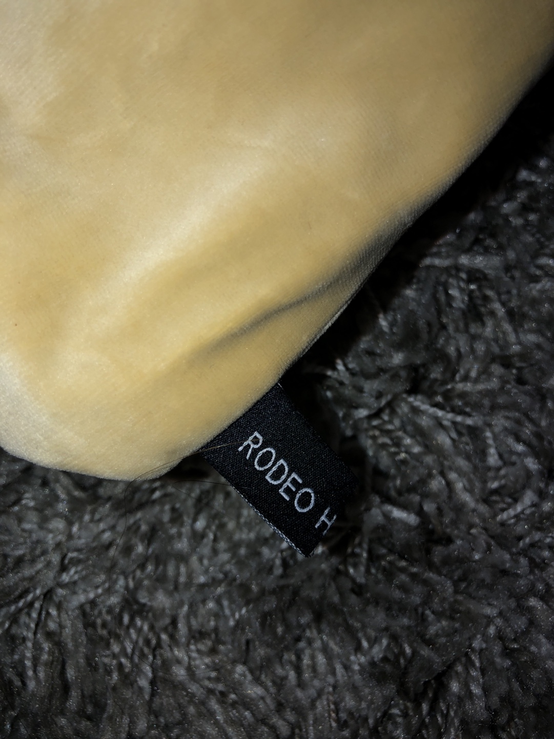 Rodeo House Square Velvet Cushion - Pale Yellow - photo 2