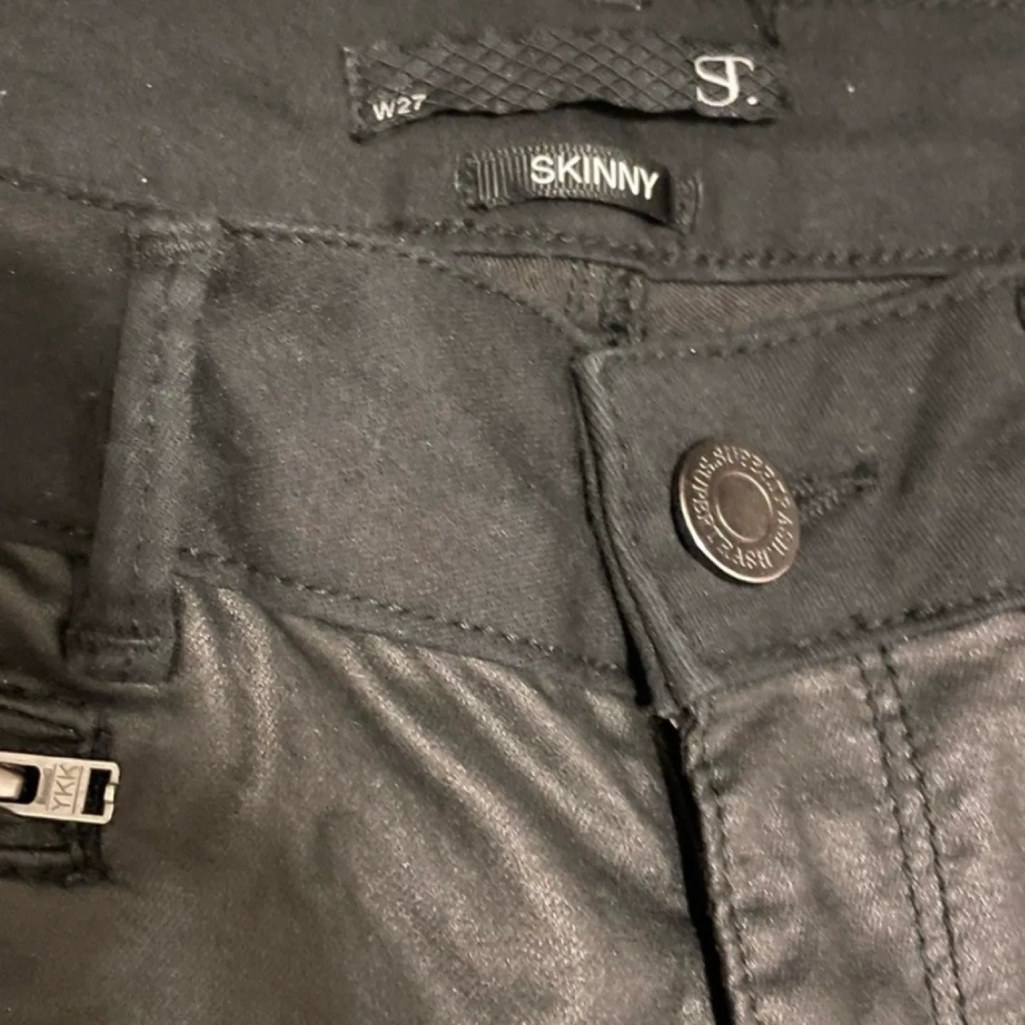 Supertrash Black Skinny Half Coated Jeans image indicator(5)