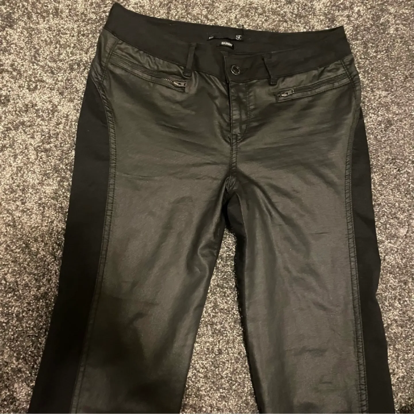 Supertrash Black Skinny Half Coated Jeans image indicator(2)
