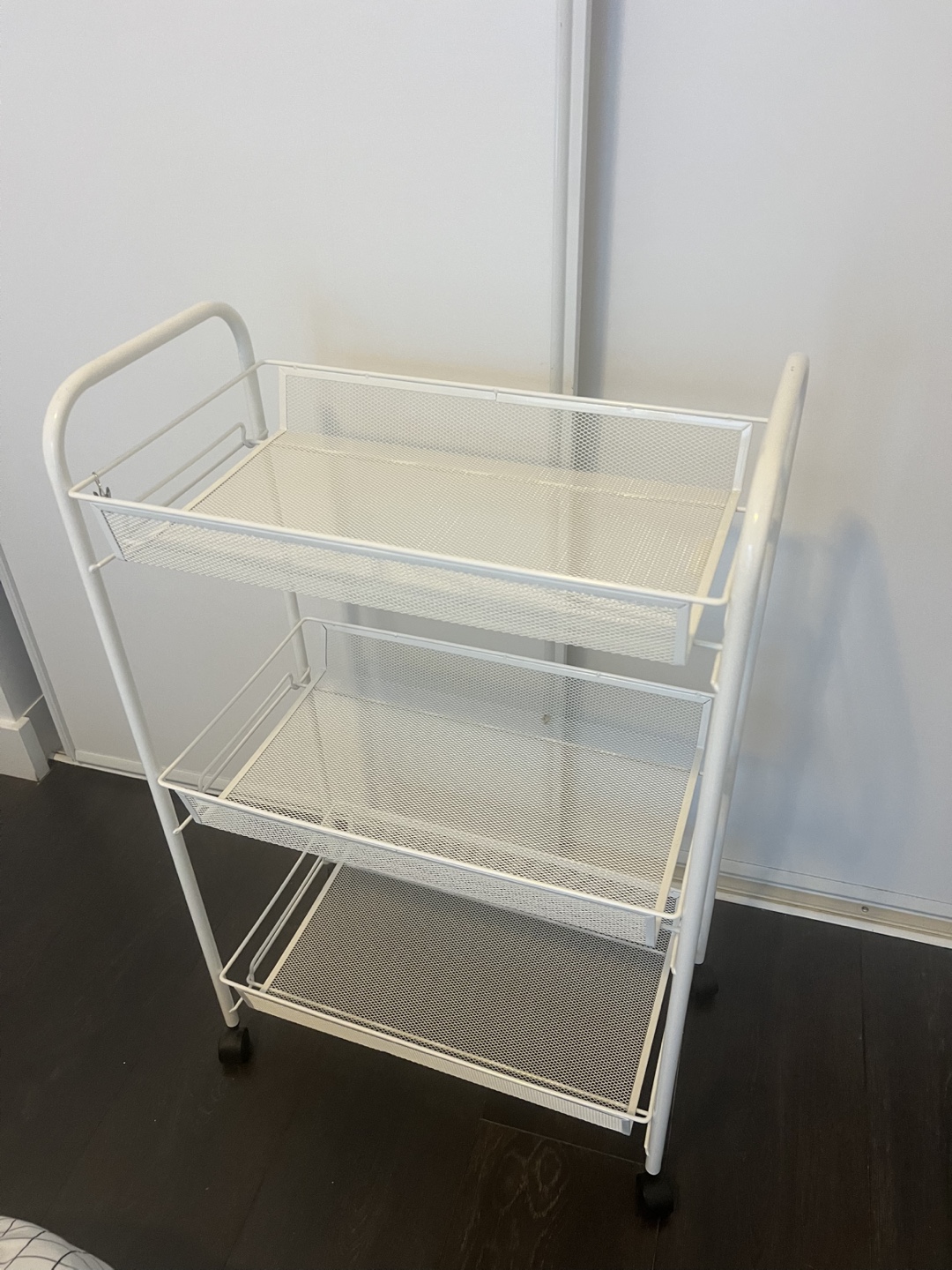 IKEA White 3-Tier Rolling Cart - photo 2