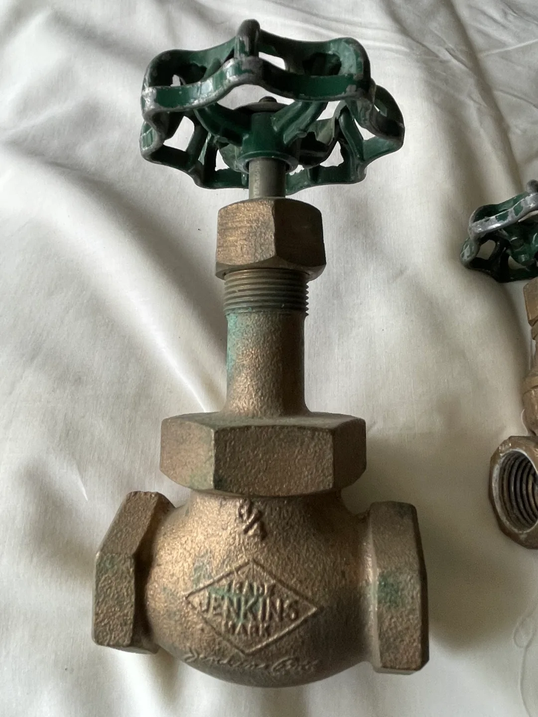 Four Vintage Jenkins Bronze Globe Valves image indicator(5)