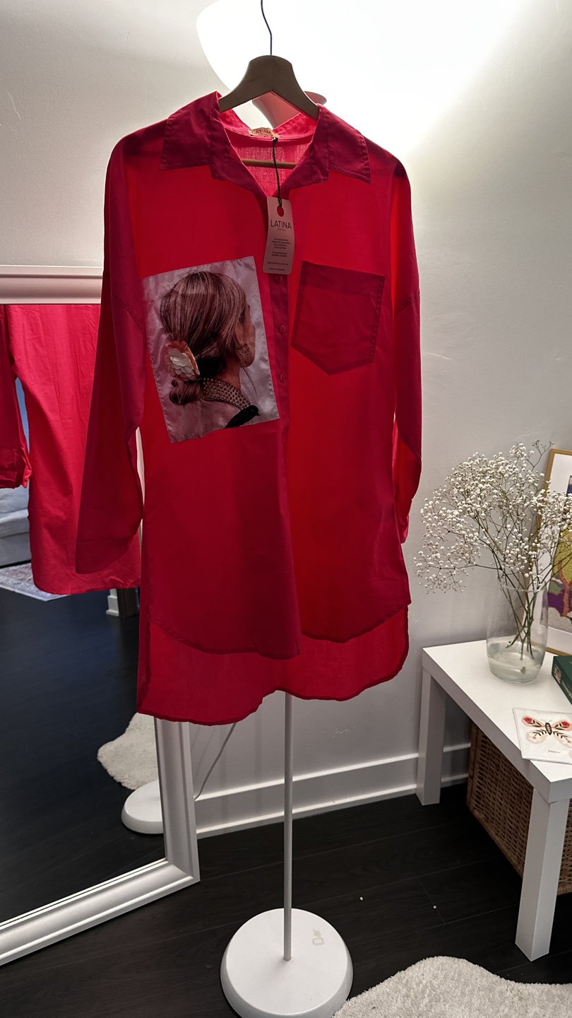 Hot Pink Latina Brand Button-Up Shirt - photo 3