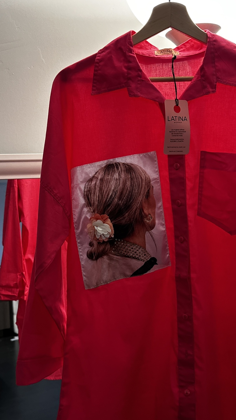 Hot Pink Latina Brand Button-Up Shirt - photo 2
