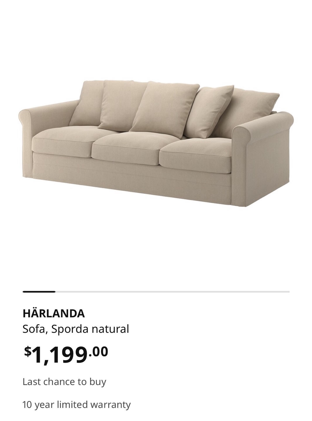 HÄRLANDA IKEA Sofa with extra seats - photo 5