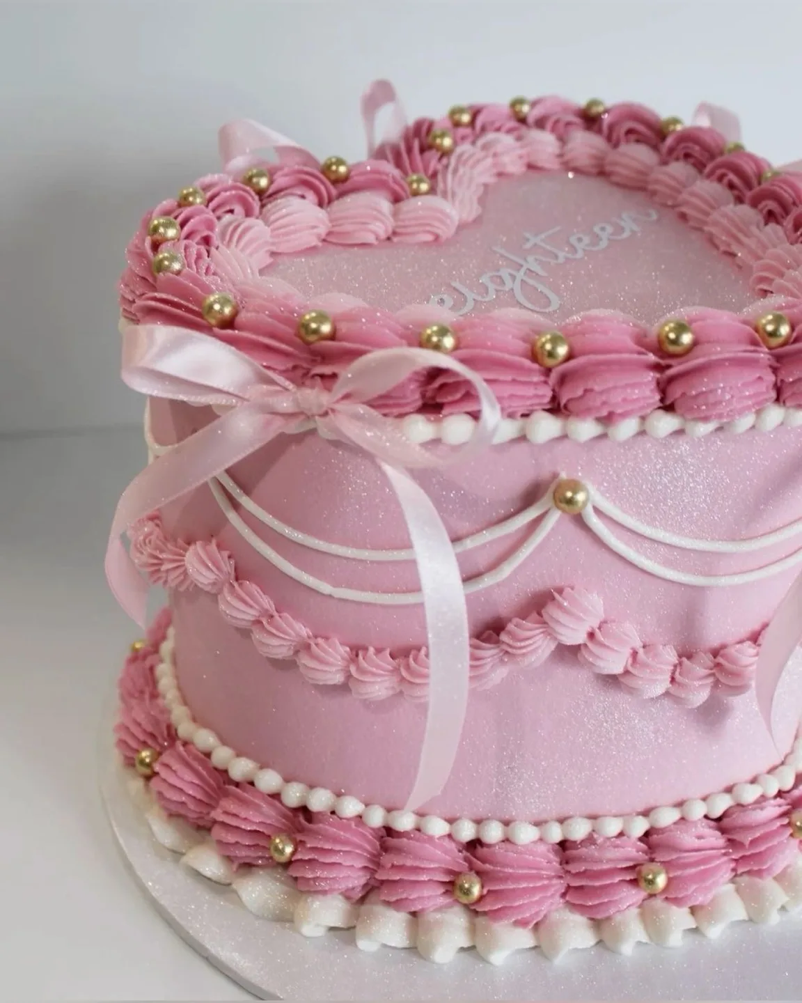 Vintage Style Pink Birthday Cake image indicator(3)