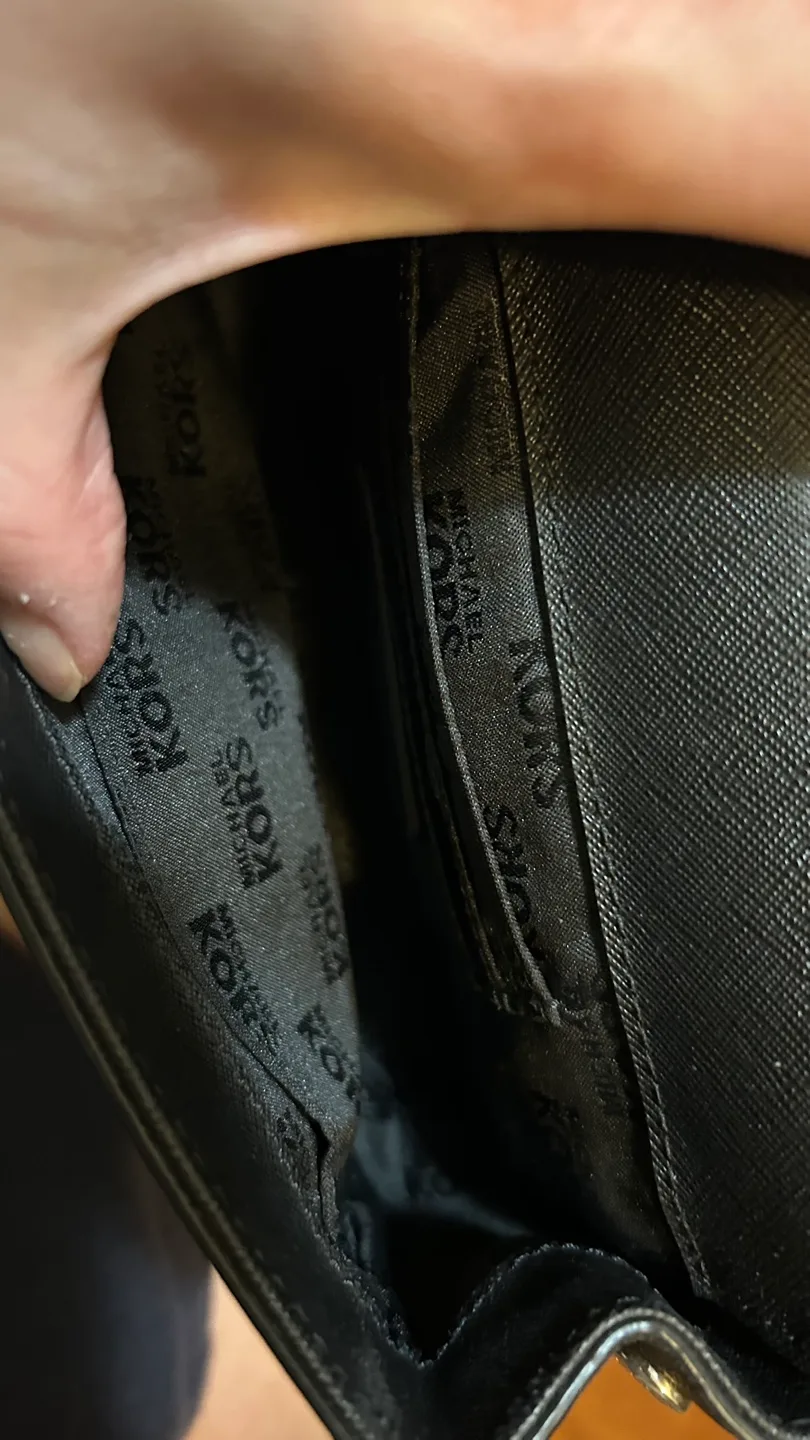 Michael Kors Black Leather Crossbody Bag image indicator(6)