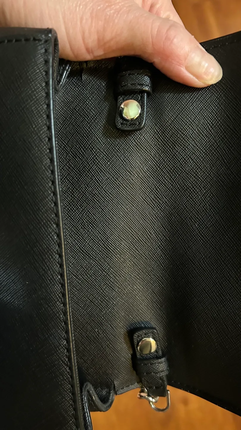 Michael Kors Black Leather Crossbody Bag image indicator(5)