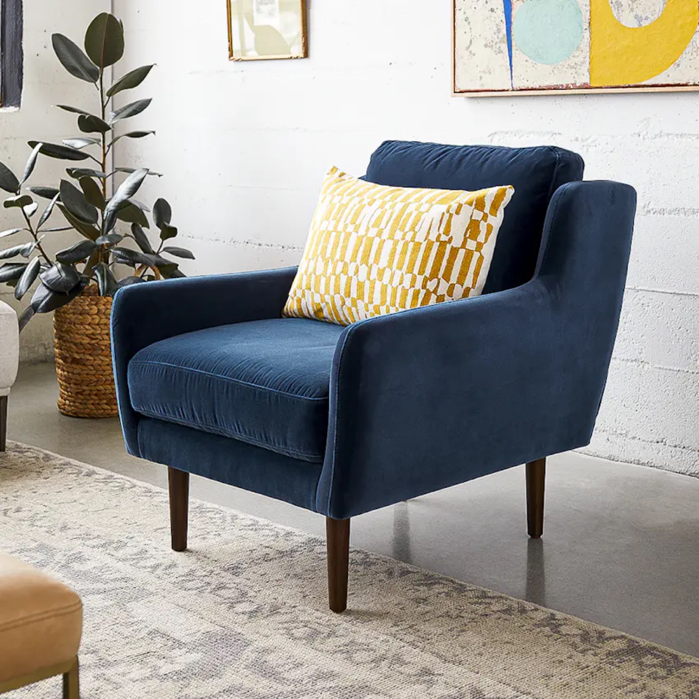 Velvet Lounge Chair - Cascadia Blue - From Article - photo 2