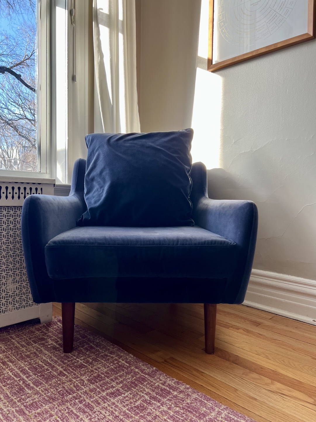 Velvet Lounge Chair - Cascadia Blue - From Article - photo 4