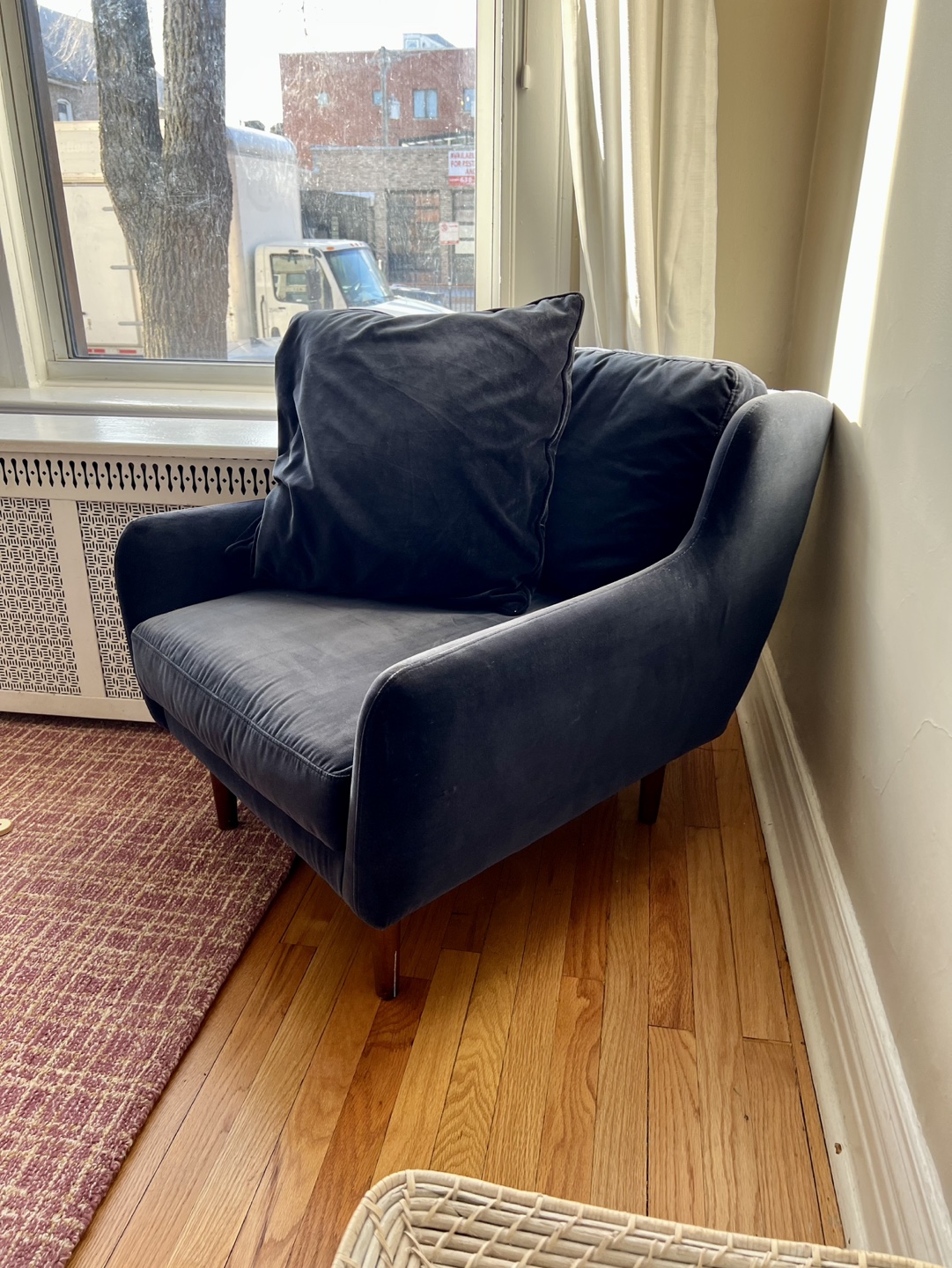 Velvet Lounge Chair - Cascadia Blue - From Article - photo 5
