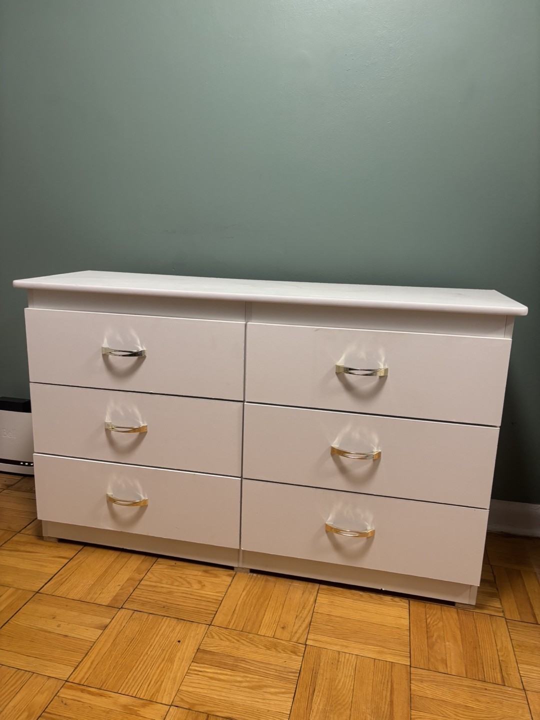 White Six-Drawer Dresser