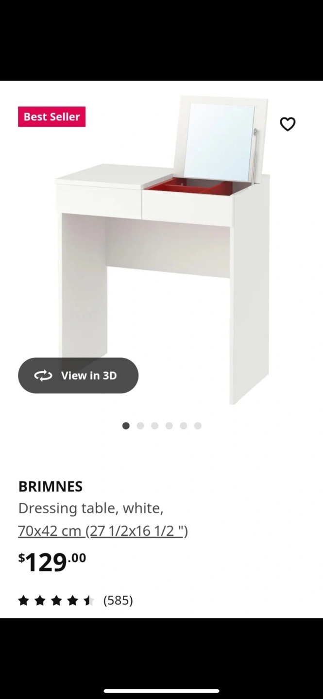 IKEA BRIMNES Dressing Table - White
