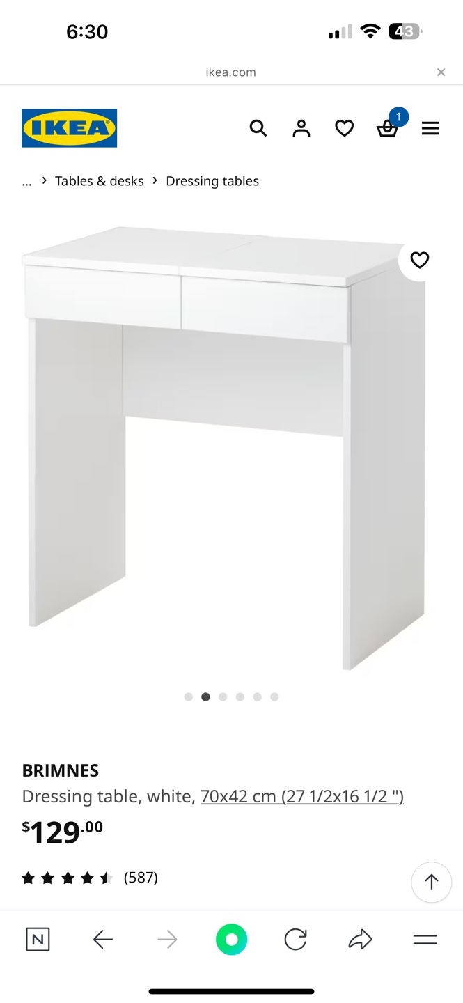 IKEA BRIMNES Dressing Table - White - photo 5