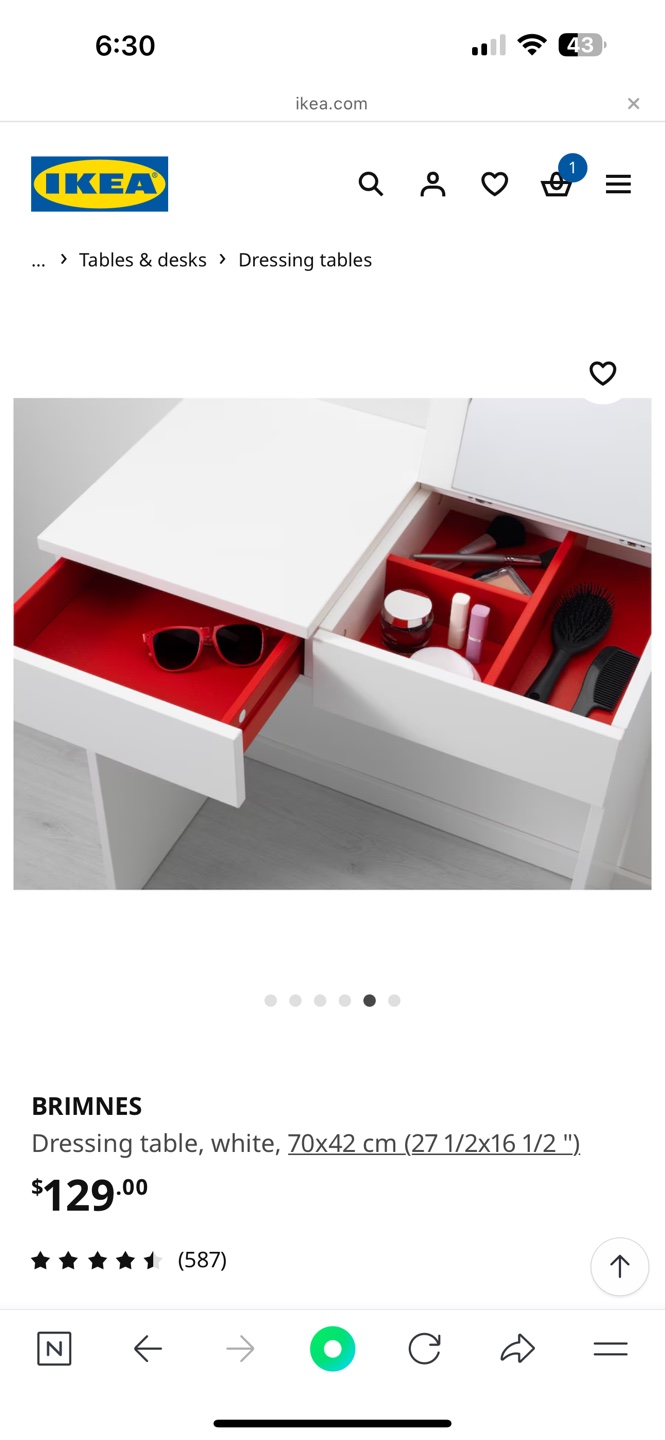 IKEA BRIMNES Dressing Table - White - photo 4