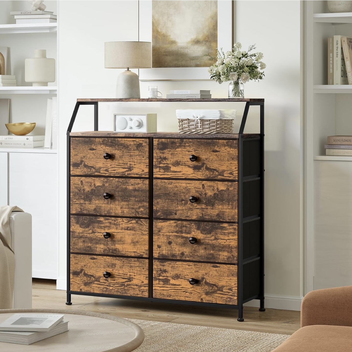 Rustic 8-Drawer Chest with Top Shelf - photo 5