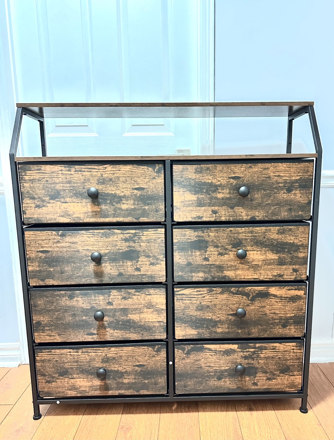 Rustic 8-Drawer Chest with Top Shelf - photo 3