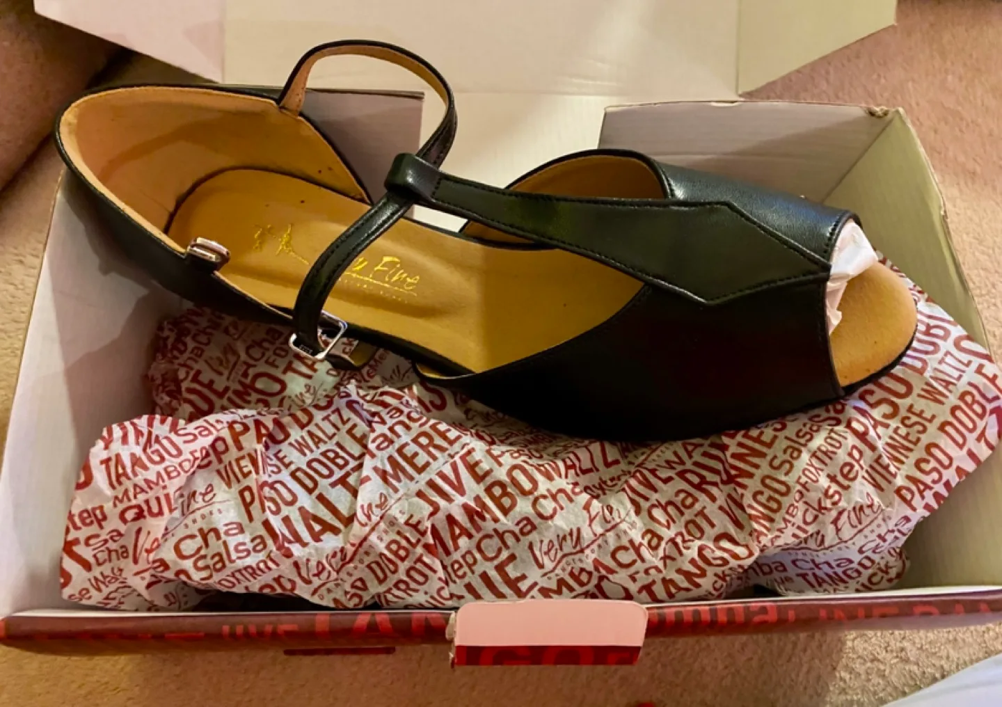 Very Fine Dancesport Leather Dancing Shoes Cuban Heel, 9 image indicator(2)