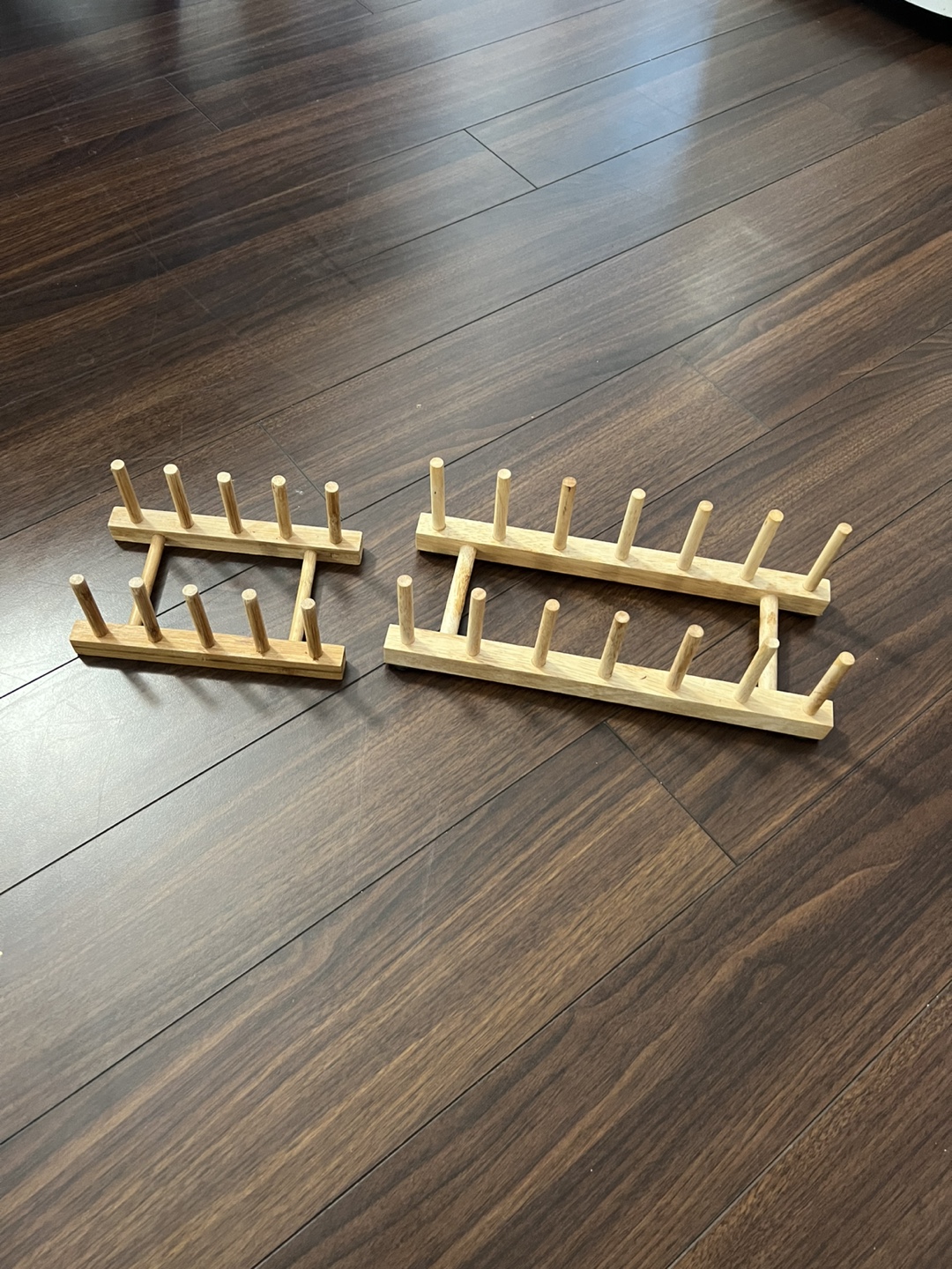 Set of Two Wooden Plate Drying Racks - photo 2
