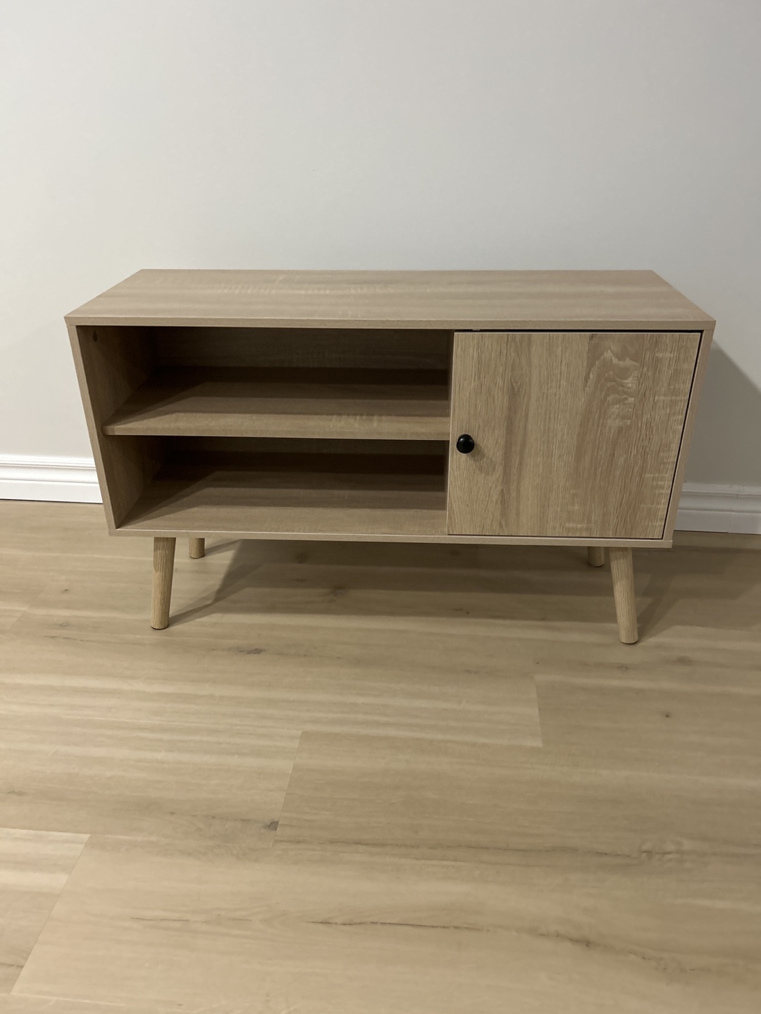Mid-Century Modern TV Stand with Cabinet