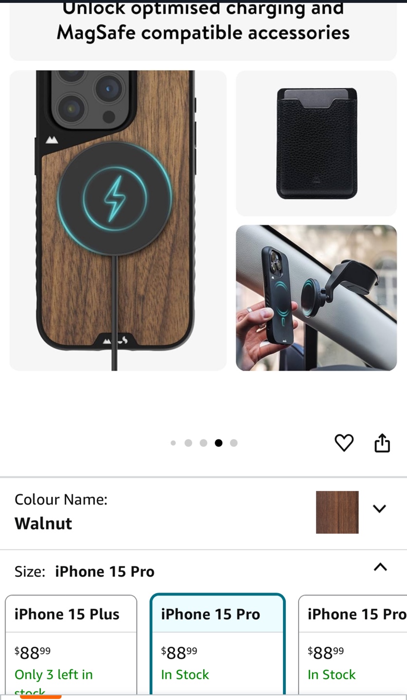 Mous iPhone 15 and 15 Pro Walnut Case - photo 5