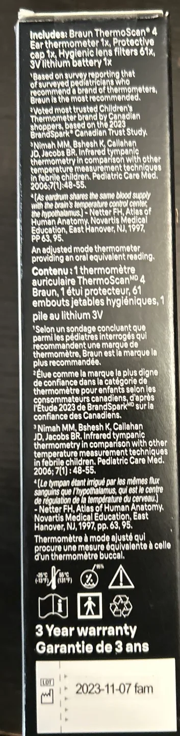 Braun ThermoScan 4 Ear Thermometer image indicator(4)