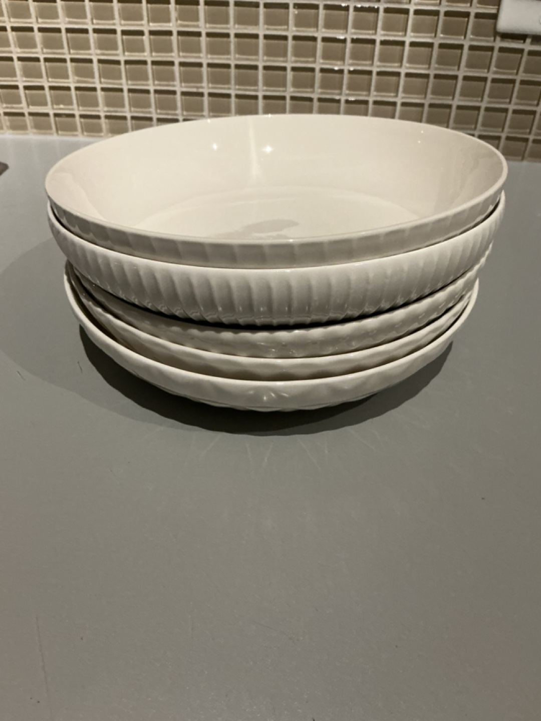 Set of 6 White Pasta Bowls - photo 4