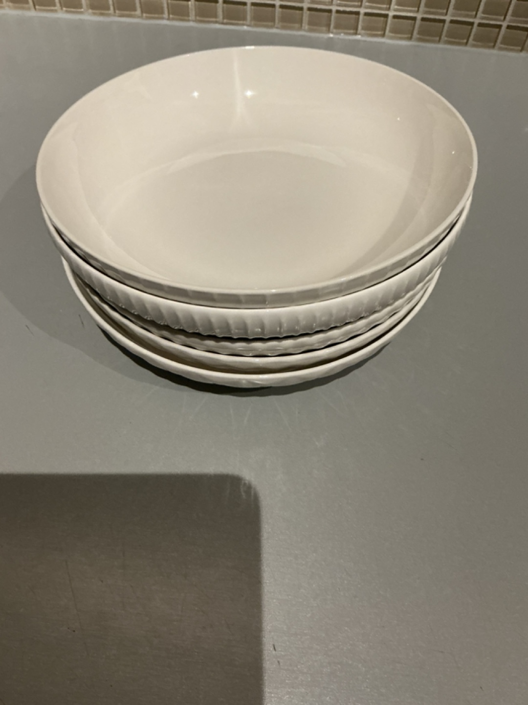 Set of 6 White Pasta Bowls - photo 3