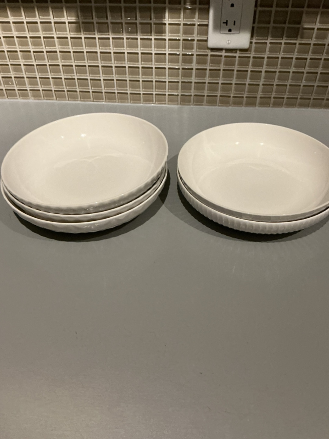 Set of 6 White Pasta Bowls - photo 2