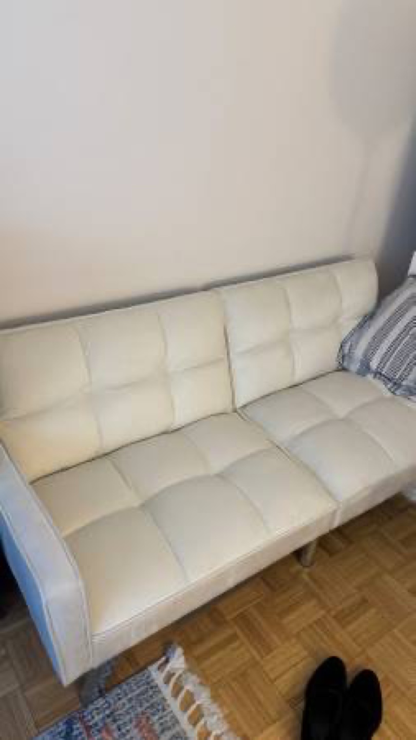 Off-White Futon Couch