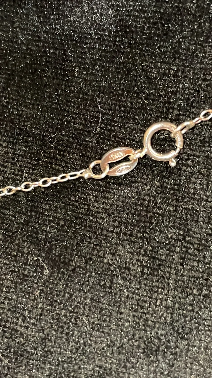 Made in Italy. Tear drop w/ star sparkling Necklace image indicator(5)