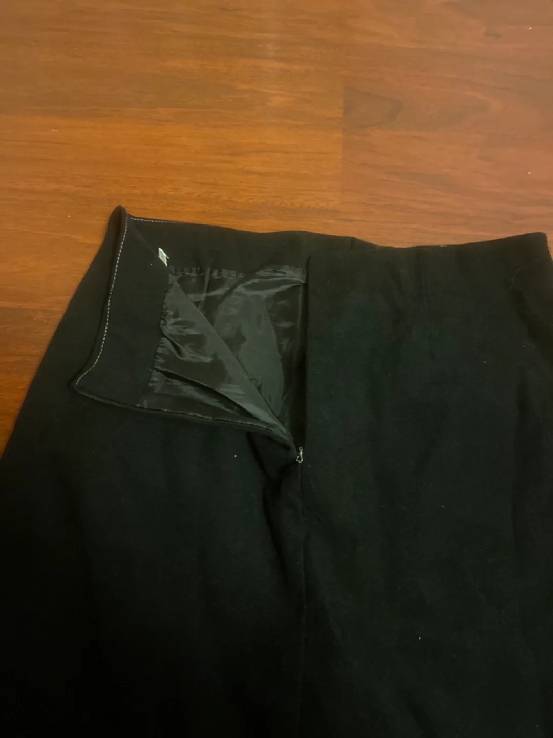 Black Mini Skirt with Pockets and Buttons image indicator(4)