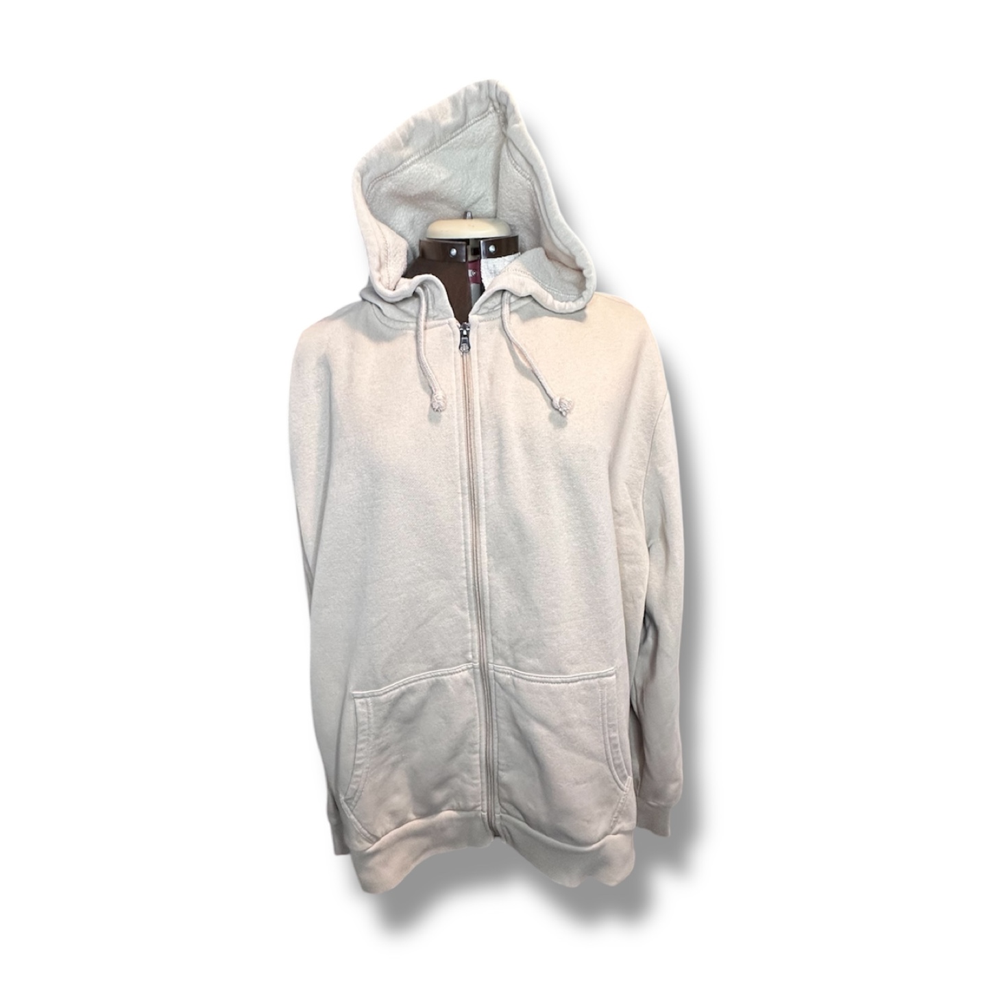 George Women's XL Zip-Up Hoodie - beige colour.