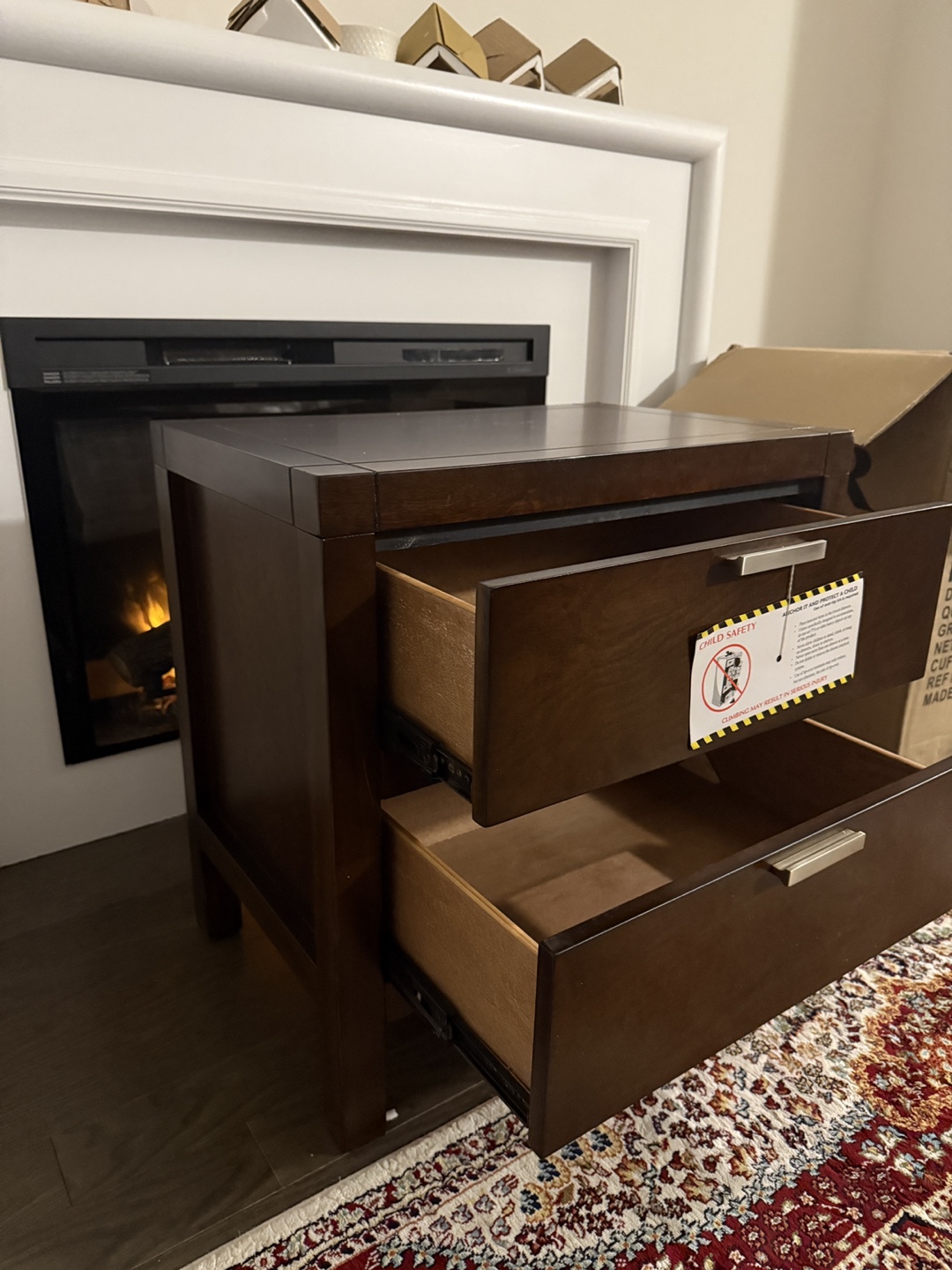 Hansen Two-Drawer Nightstand - Mocha Cherry - photo 5
