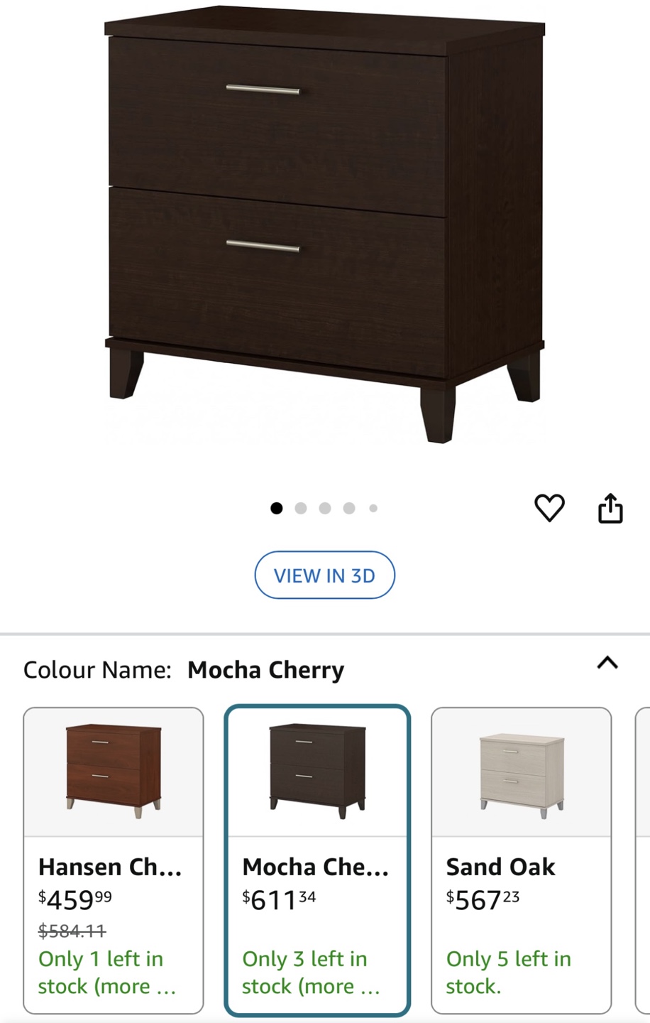 Hansen Two-Drawer Nightstand - Mocha Cherry - photo 2