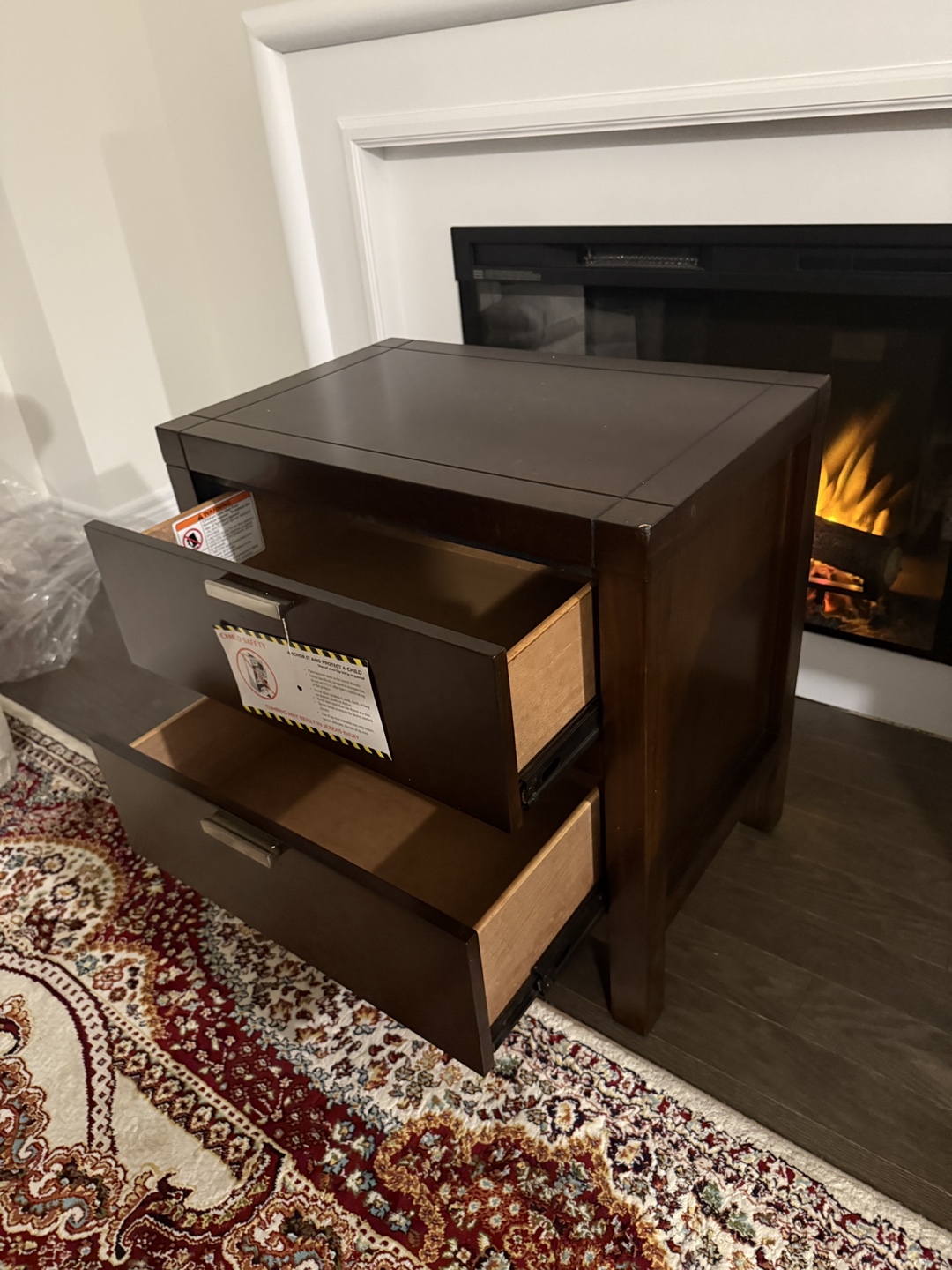Hansen Two-Drawer Nightstand - Mocha Cherry - photo 3