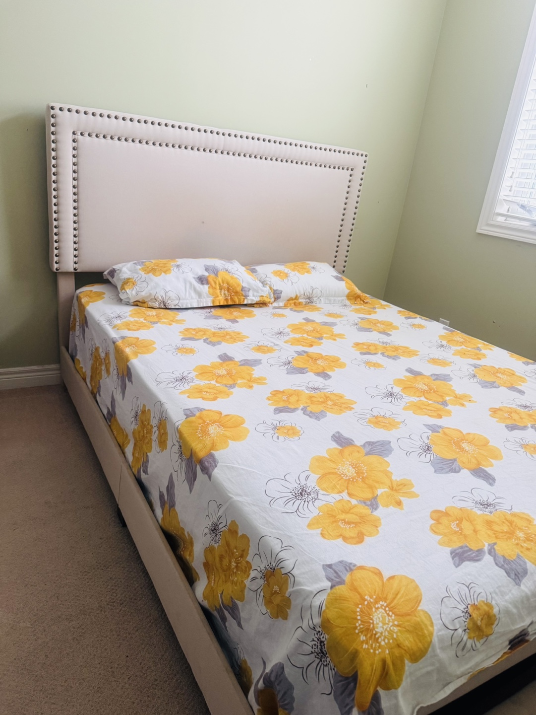 Queen Bed frame with mattress