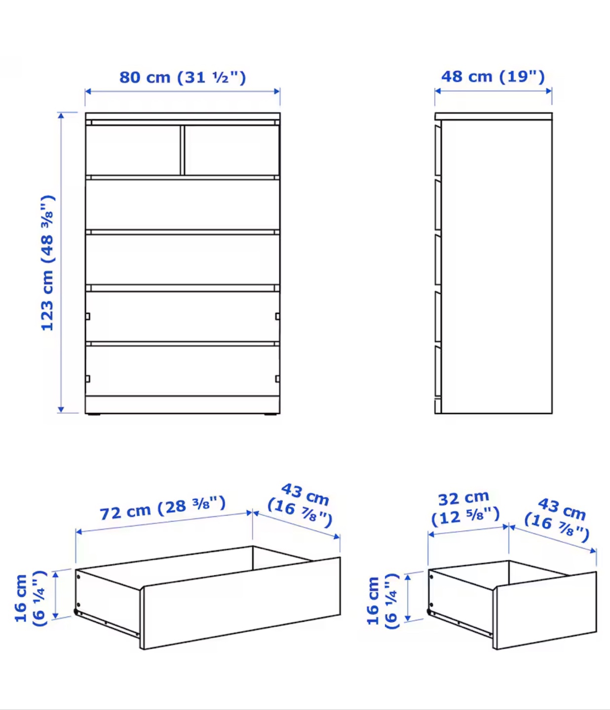 IKEA MALM 6-Drawer Dresser - photo 2