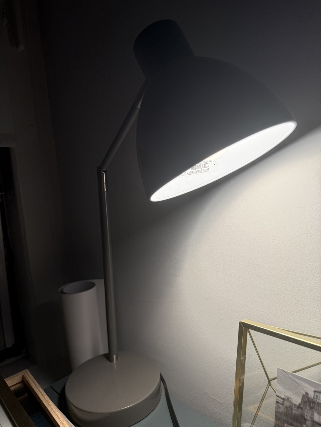 Gray Metal Desk Lamp