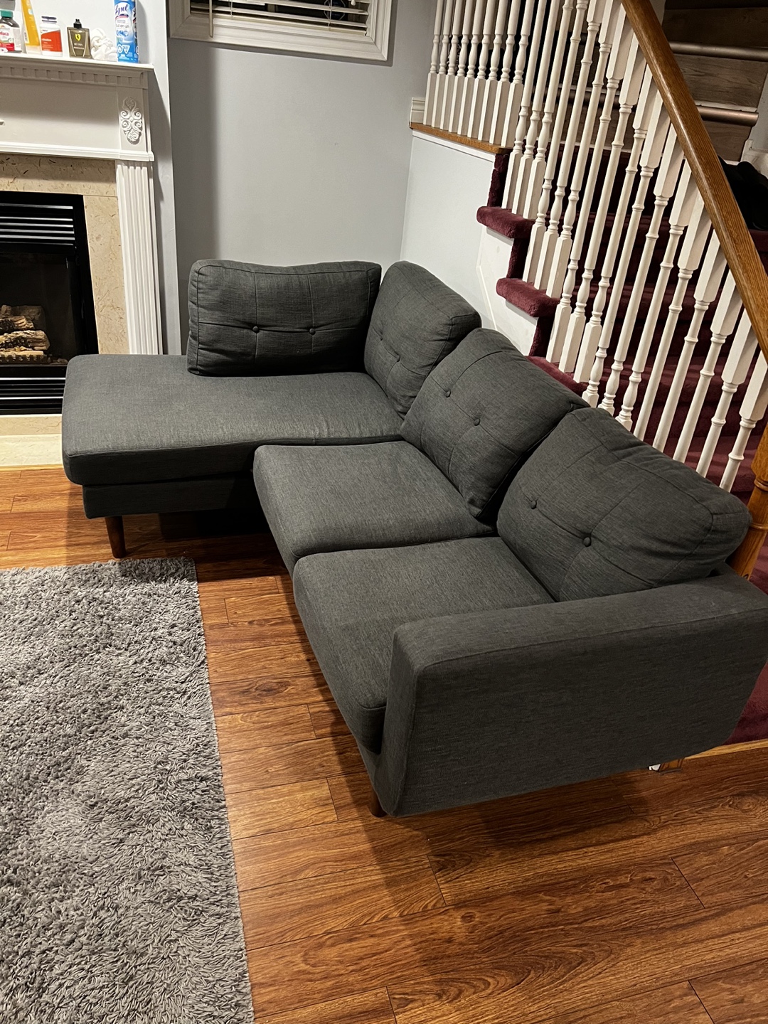 Dark Grey Sectional Sofa - photo 2