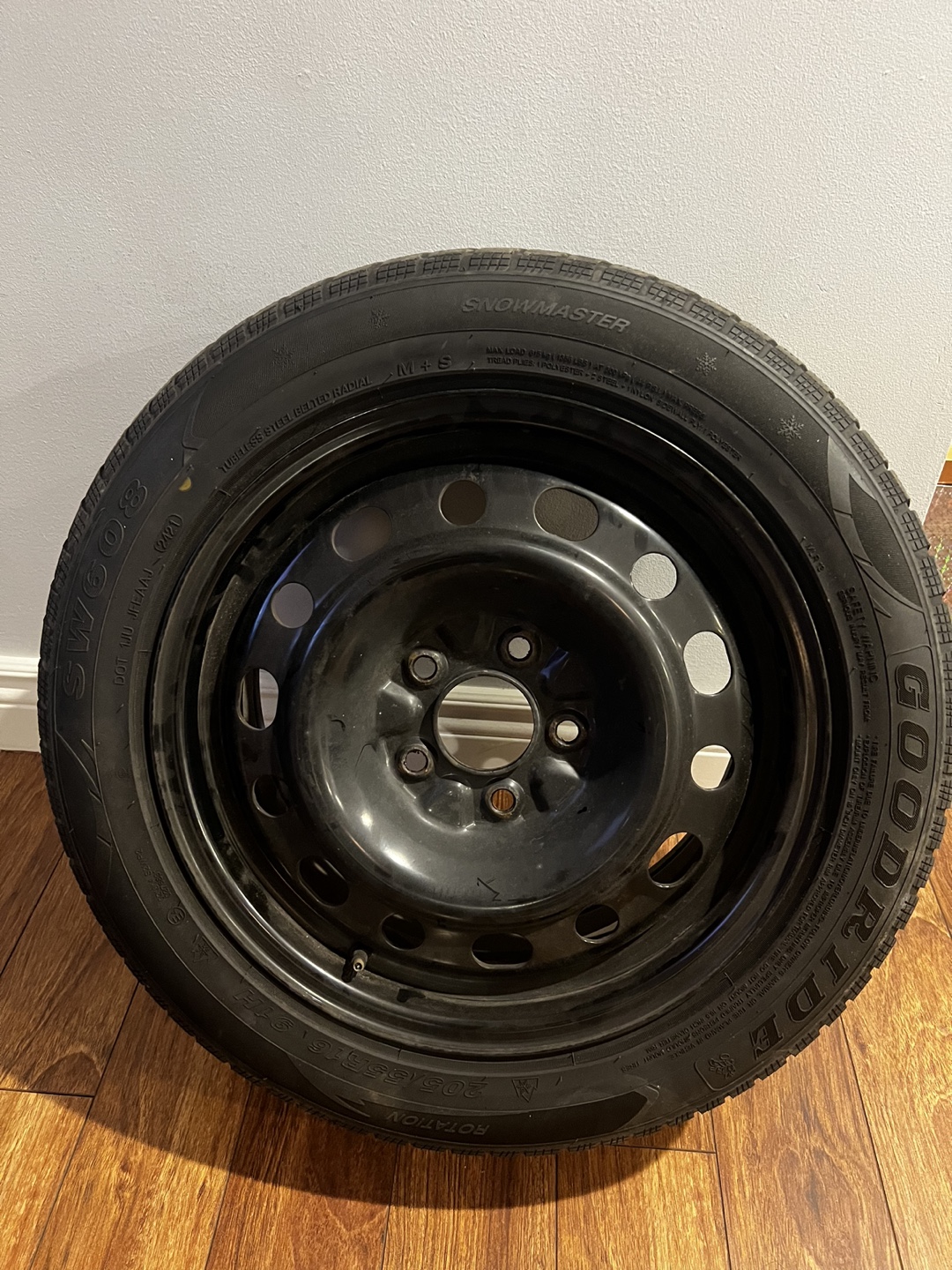 Used GOODRIDE Snowmaster Winter Tire on Steel Rim - 205/55R16 - photo 2