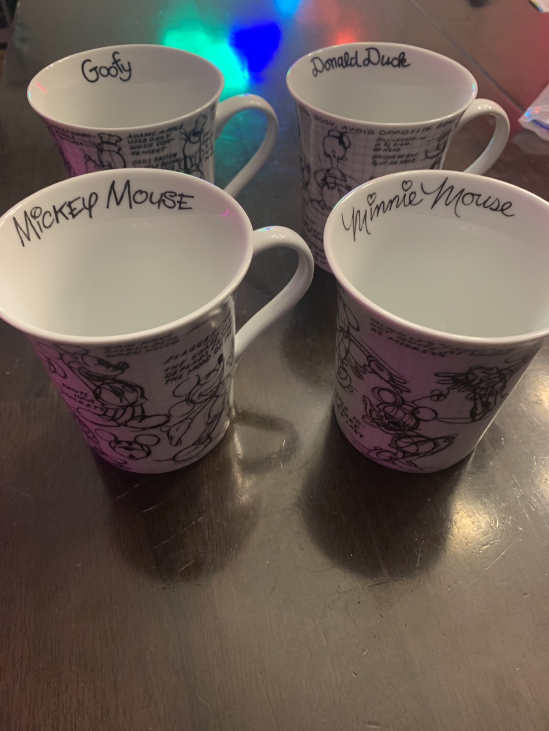 Set of 4 Disney Character Mugs