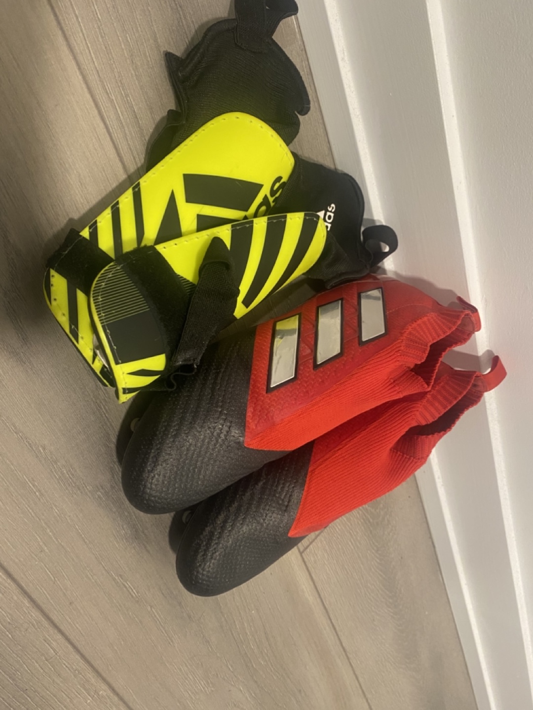 Adidas Ace 17+ Purecontrol Soccer Cleats & Shin Guards