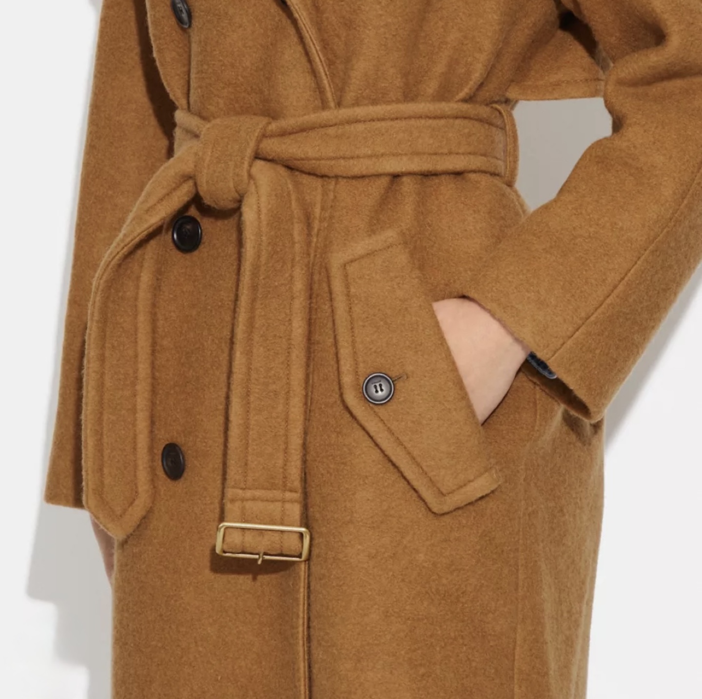 Coach Belted Wool Trench Coat - photo 4