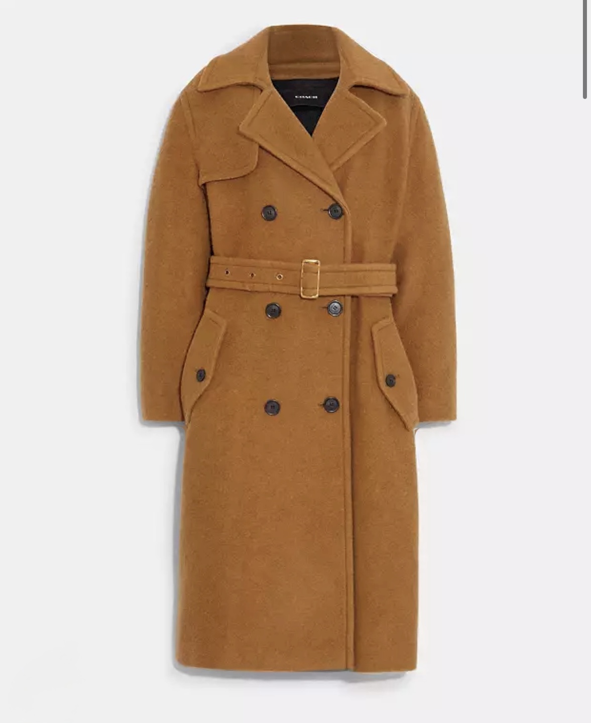 Coach Belted Wool Trench Coat